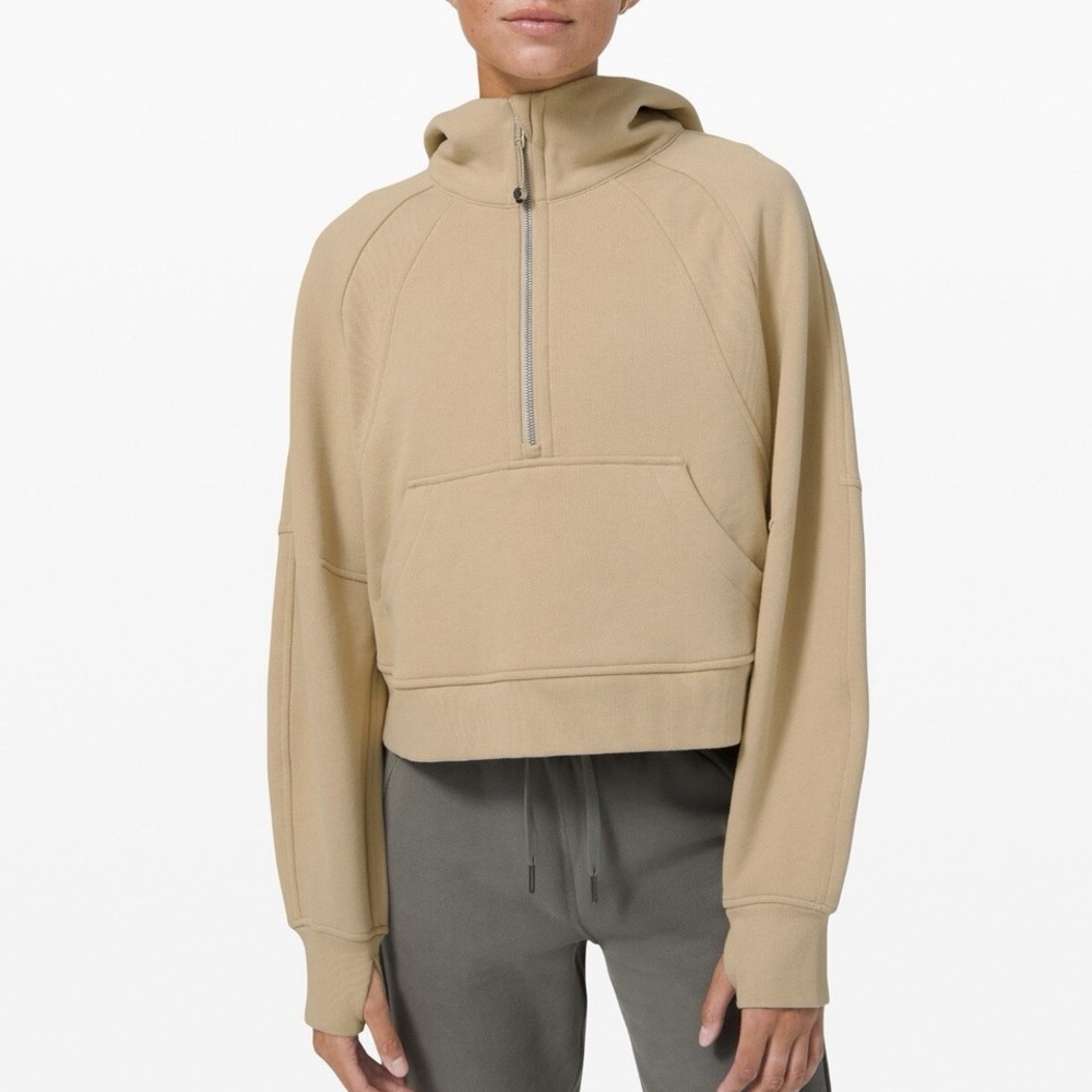 Lululemon Scuba Oversized Funnel Neck Half Zip in Trench Sz M/L